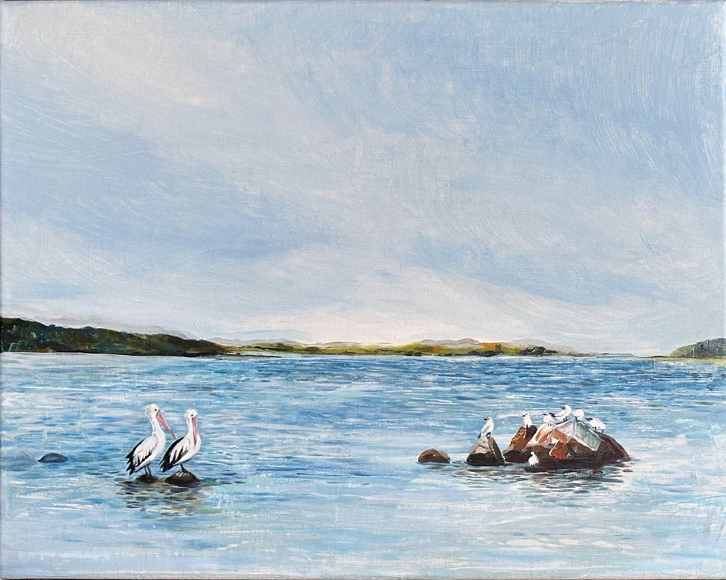 Pelican Rocks, Augusta Painting